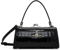 Croc-Effect Top Handle Doll XL Frame Bag