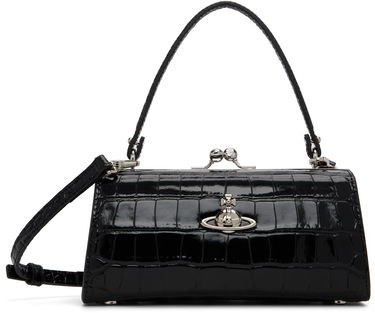 Kabelka Vivienne Westwood Croc-Effect Top Handle Doll XL Frame Bag Čierna | 4B01000QW-L0098-, 0