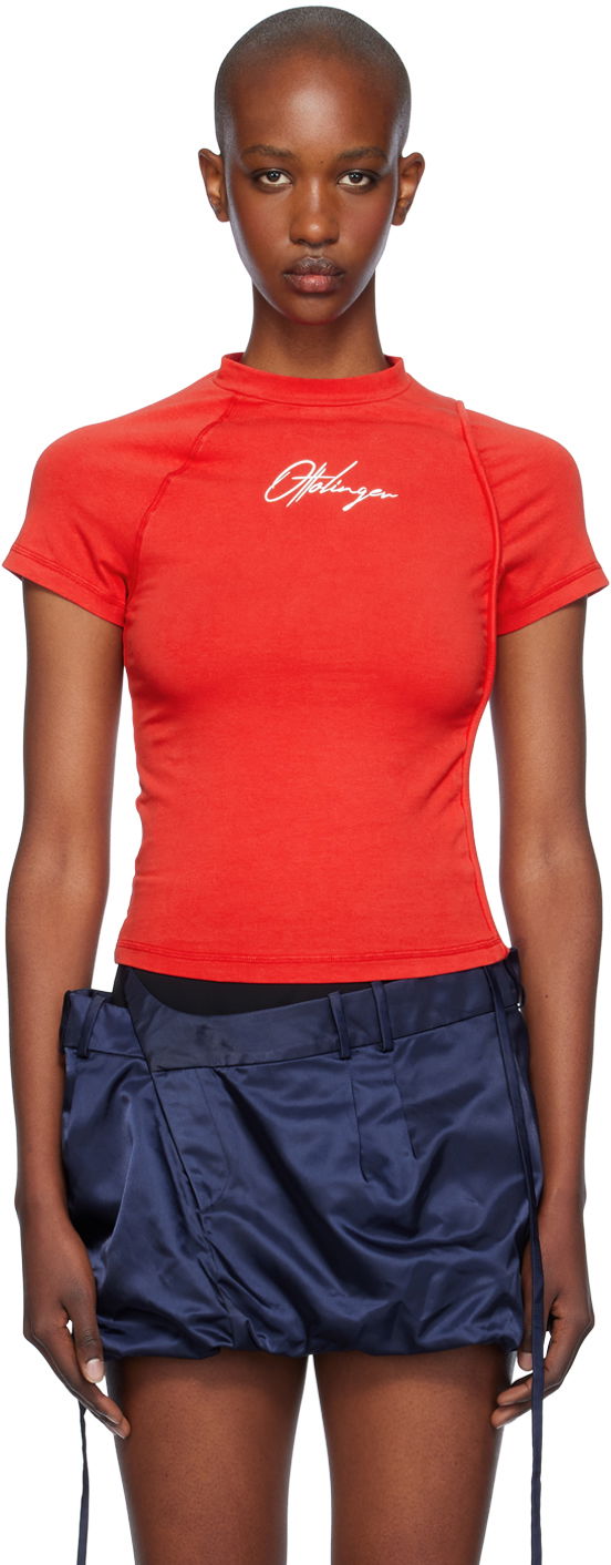 Tričko Ottolinger Ottolinger Deconstructed T-Shirt Červená | 1150104621, 0
