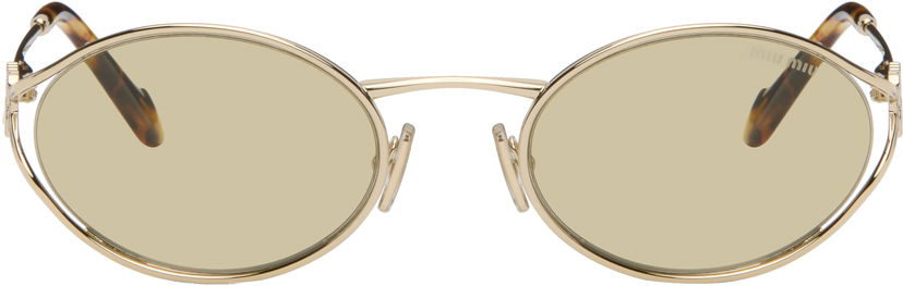 Slnečné okuliare Miu Miu 'Miu Miu' Round-Frame Sunglasses Metalická | 0MU 52YS 8056262510421