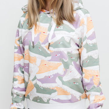 Mikina FILA Allover Print Hoodie Rôznofarebný | FAW0099, 2