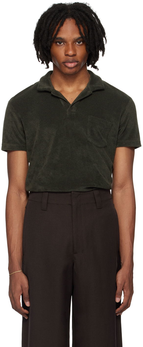 Polo tričko Orlebar Brown Open Placket Polo Shirt Zelené | 279294, 0