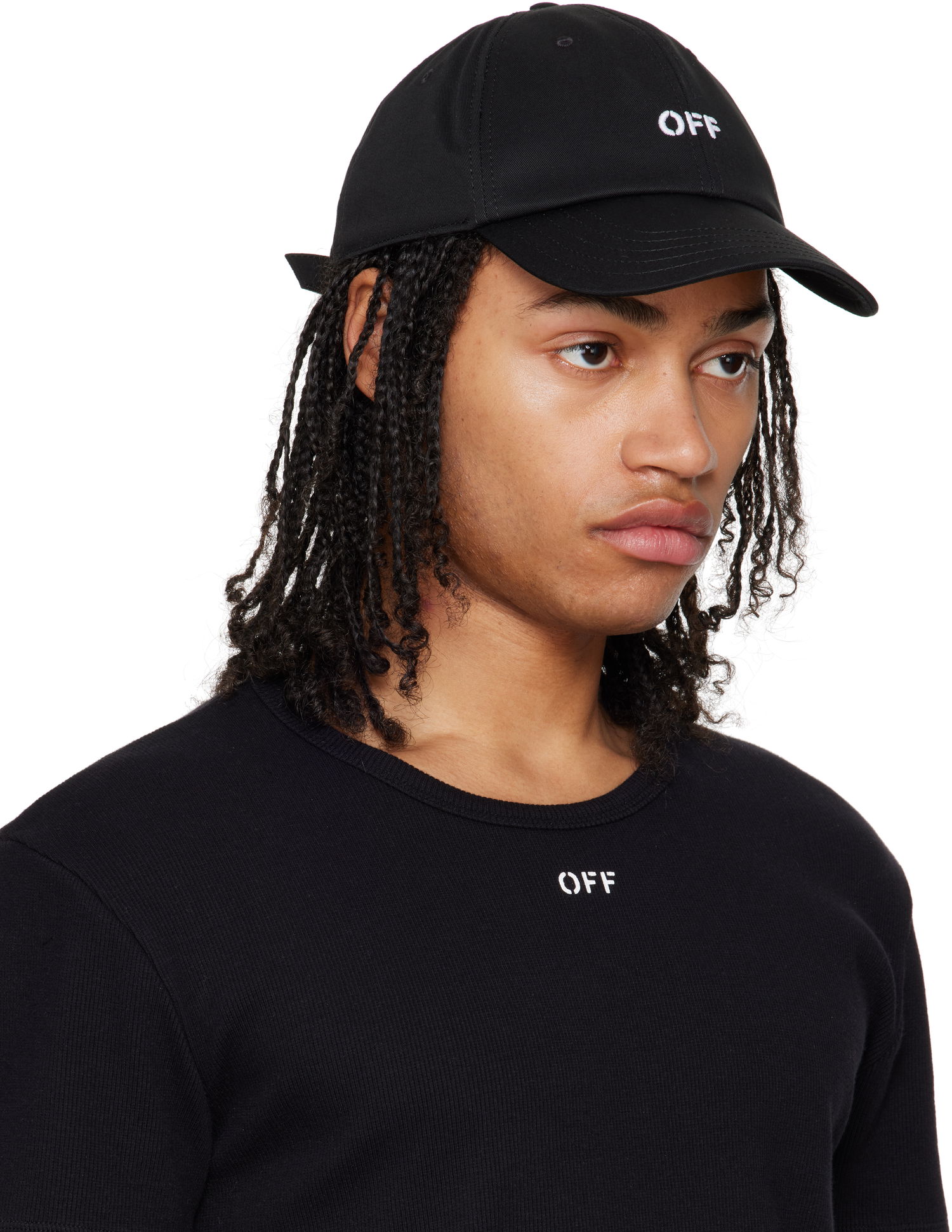 Šiltovka Off-White Off-White Baseball Cap with Logo Stamp Čierna | OMLA049C99FAB0041001, 1