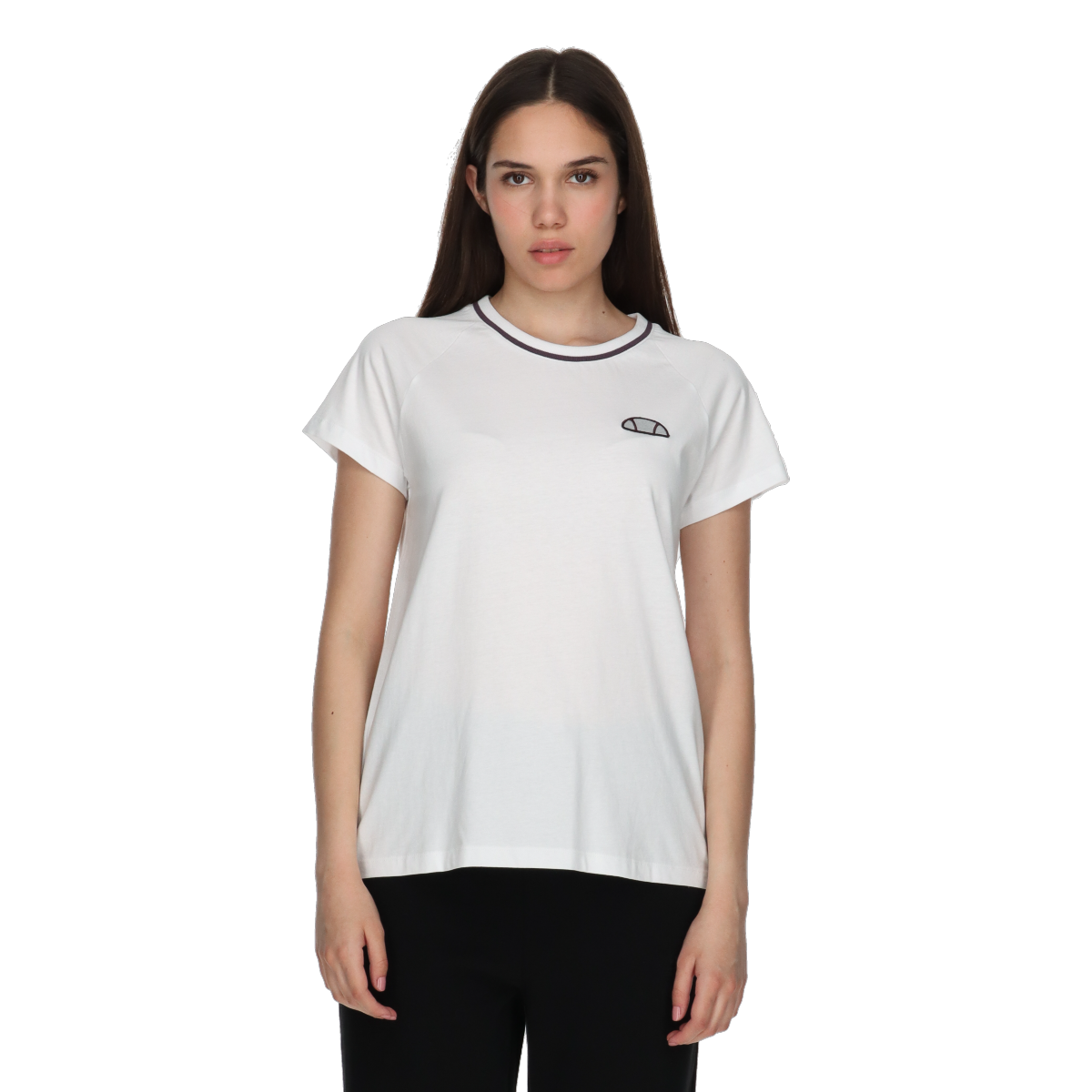 Tričko Ellesse T-Shirt Contrast Collar Raglan Biela | ELA243F803-10, 0