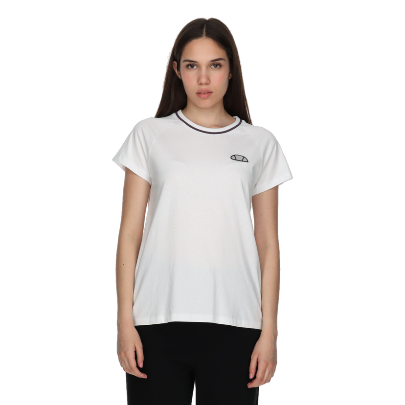 Tričko Ellesse T-Shirt Contrast Collar Raglan Biela | ELA243F803-10