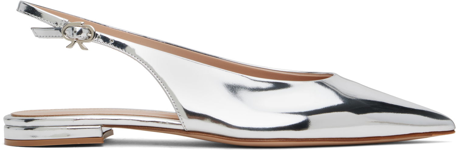 Tenisky a topánky Gianvito Rossi Gianvito Rossi Robbie Sling Ballerina Flats Metalická | G95546-05RIC-MET, 0