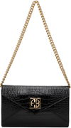 ANINE BING Small Elly Croc-Embossed Clutch Bag