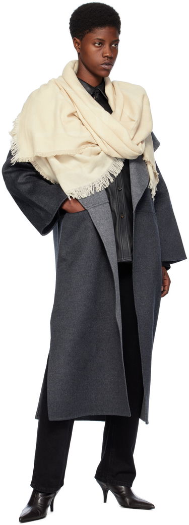 Šál TOTEME Monogram Wool Cashmere Scarf Béžová | 224-894-808, 2