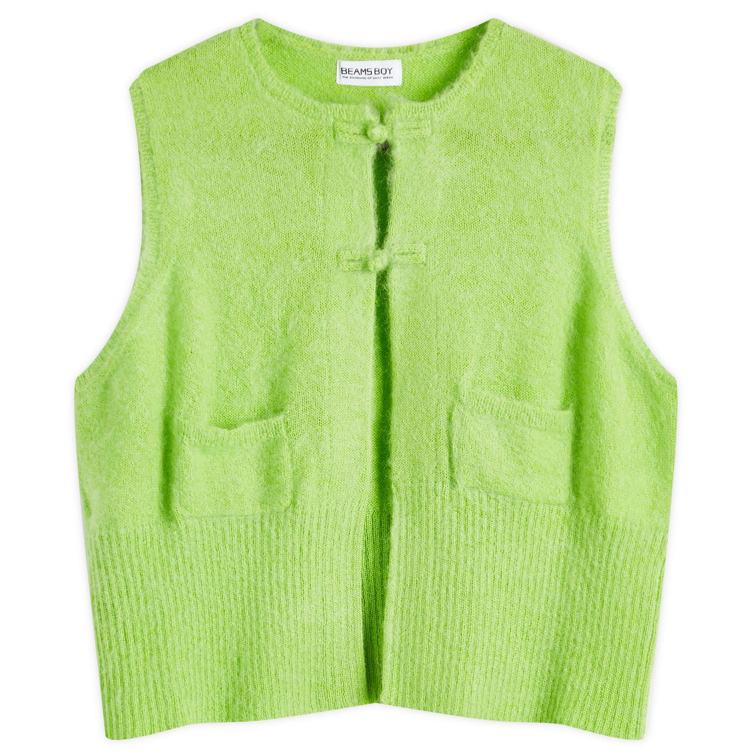 Sveter BEAMS Beams Boy G. Button Knit Vest Zelené | 1305-0135-126-60-88, 0