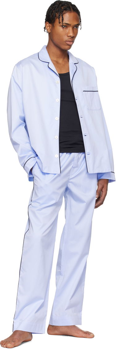 Pyžamo TEKLA Sateen Pyjama Pants Modrá | SWP-BLU, 3