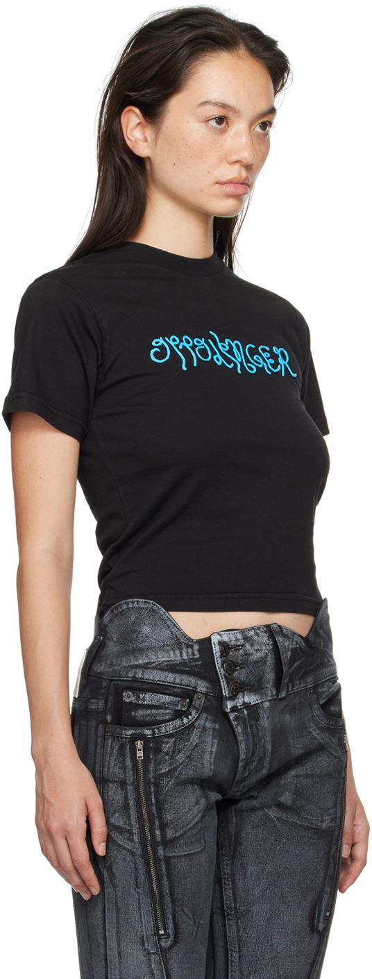 Tričko Ottolinger Ottolinger Fitted Puffy Logo T-Shirt Čierna | 1150103921, 1