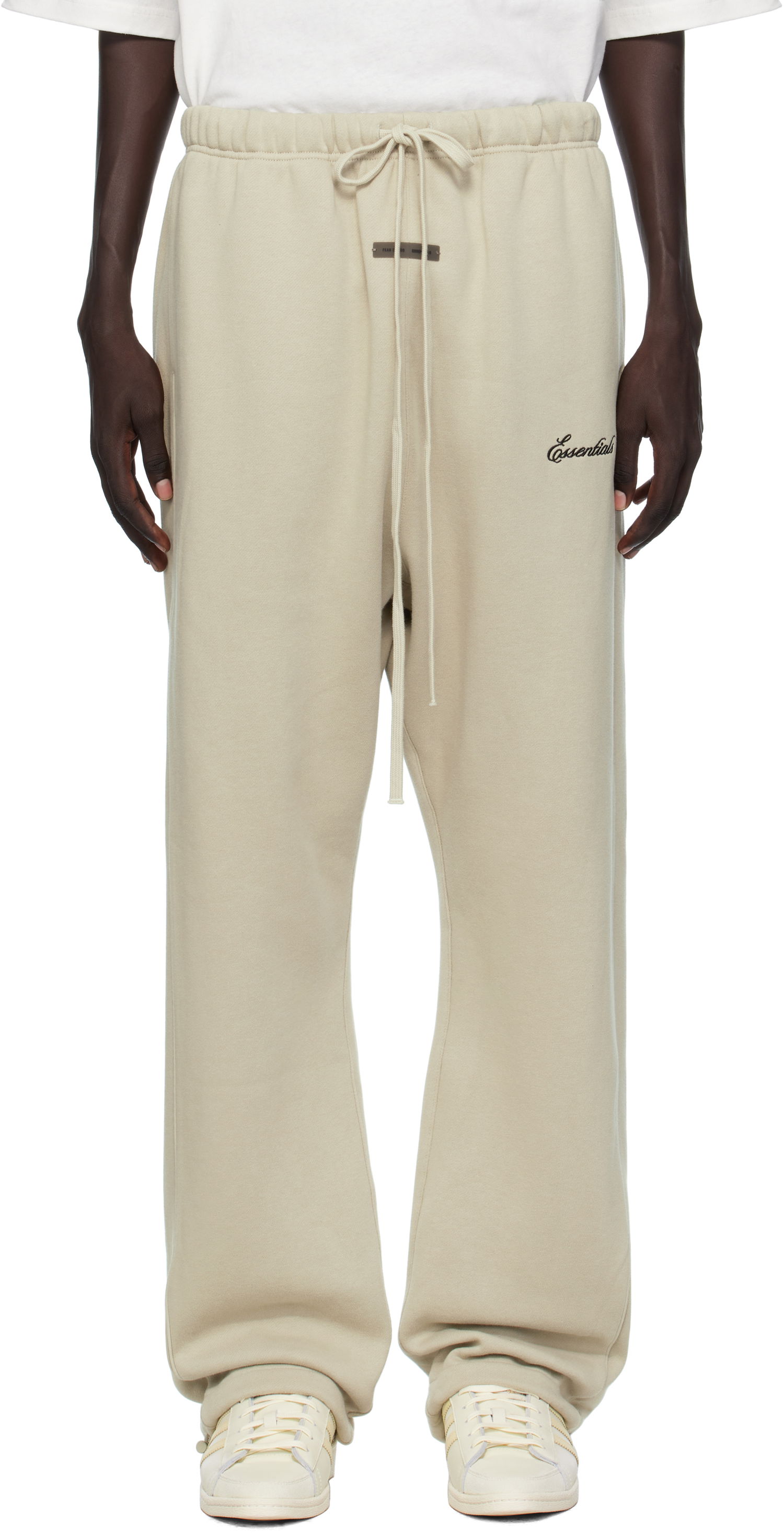 Tepláky Fear of God Fear of God ESSENTIALS Relaxed Fleece Piping Sweatpants Béžová | 130SP258066F, 0