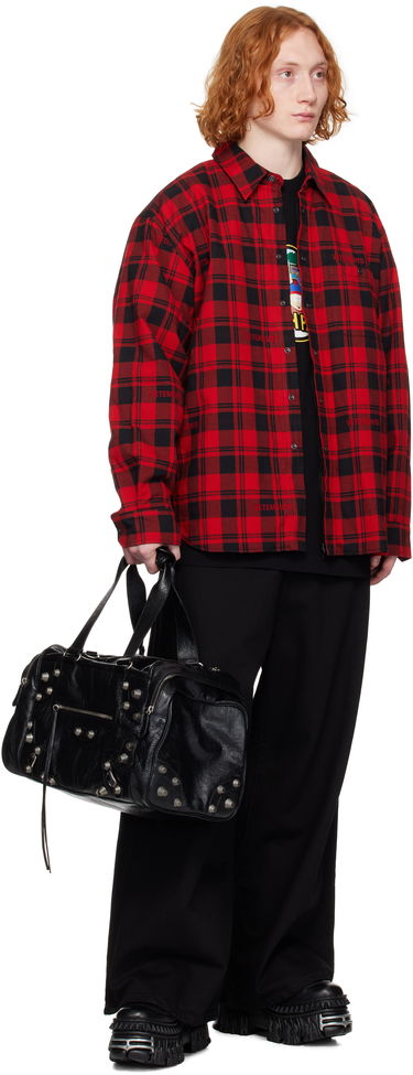Košeľa VETEMENTS Vetements Padded Flannel Overshirt Červená | UA66SH460R, 3