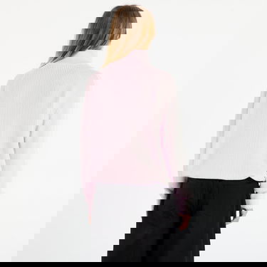 Sveter adidas Originals Ribbed Knit Quarter-Zip Funnel Neck Sweater with Three Stripes Ružová | KS7785, 2