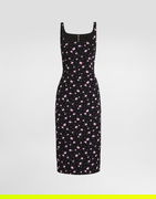 Carnations-print Sheath Dress