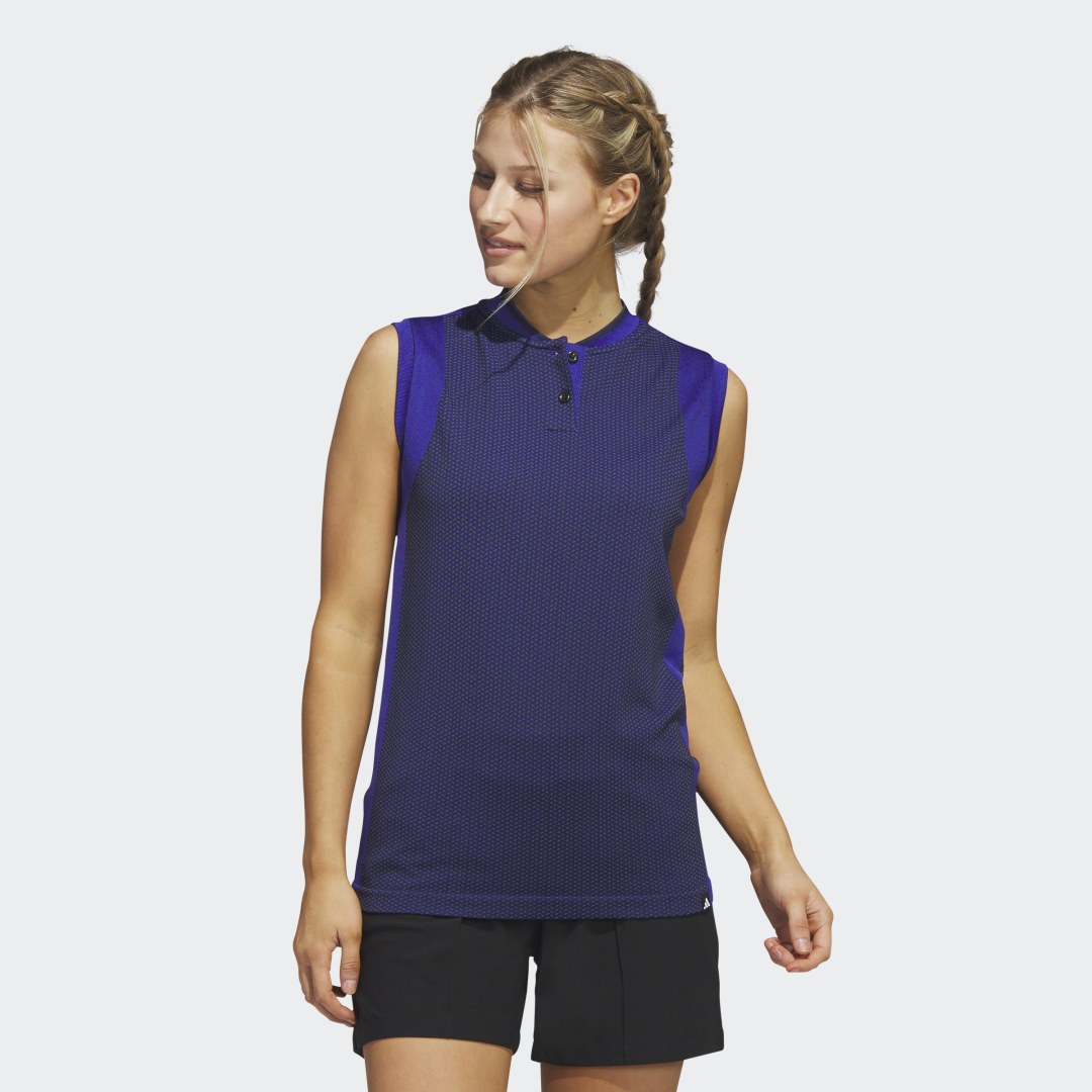 Polo tričko adidas Originals Ultimate365 Tour Sleeveless Primeknit Polo Shirt Navy | HS8949, 0