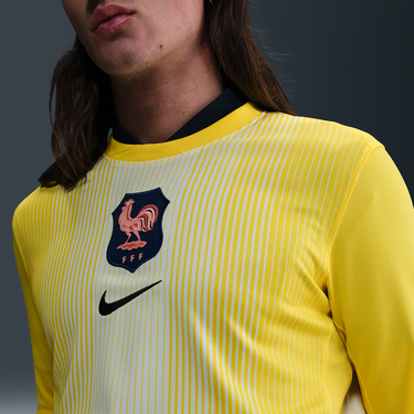 Dres Nike FFF 2025/26 Stadium Dri-FIT Replica Men's Long Sleeve Goalkeeper Soccer Jersey Žltá | HM9802-718, 3