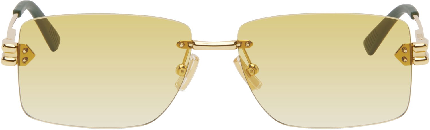 Slnečné okuliare Bottega Veneta Bottega Veneta Lock Rectangular Sunglasses Žltá | BV1126S-006, 0