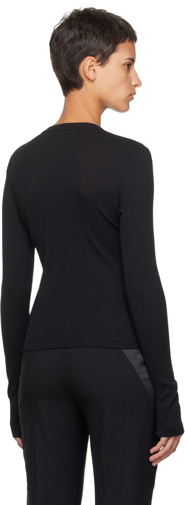 Tričko Helmut Lang Helmut Lang Slash Long Sleeve T-Shirt Čierna | N09HW506, 2