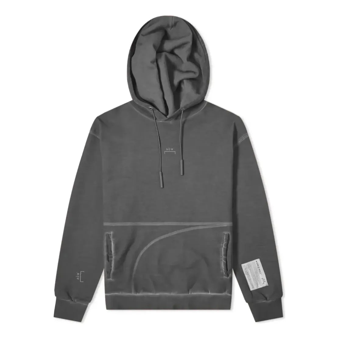 Mikina A-COLD-WALL* Classic Flat Overlock Hoodie Šedá | ACWMF19HC01, 0