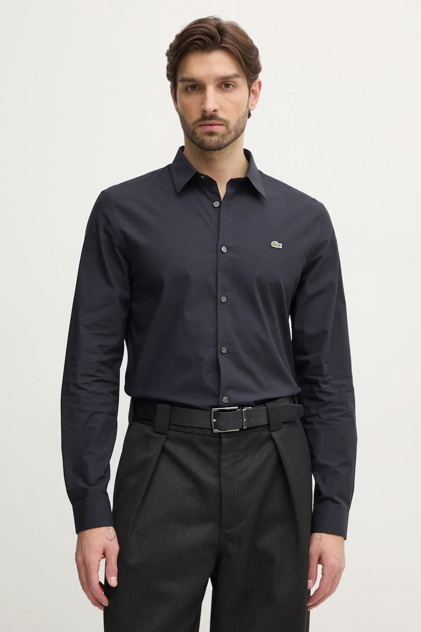 Košeľa Lacoste Lacoste Slim Fit Dress Shirt Čierna | CH5620