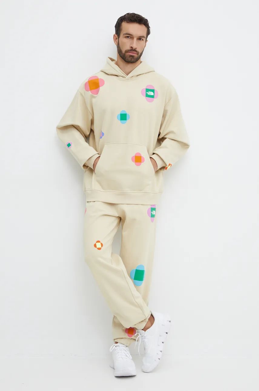 Tepláky The North Face Yinka Ilori x Floral Print Sweatpants Béžová | NF0A8AQ23X41, 1