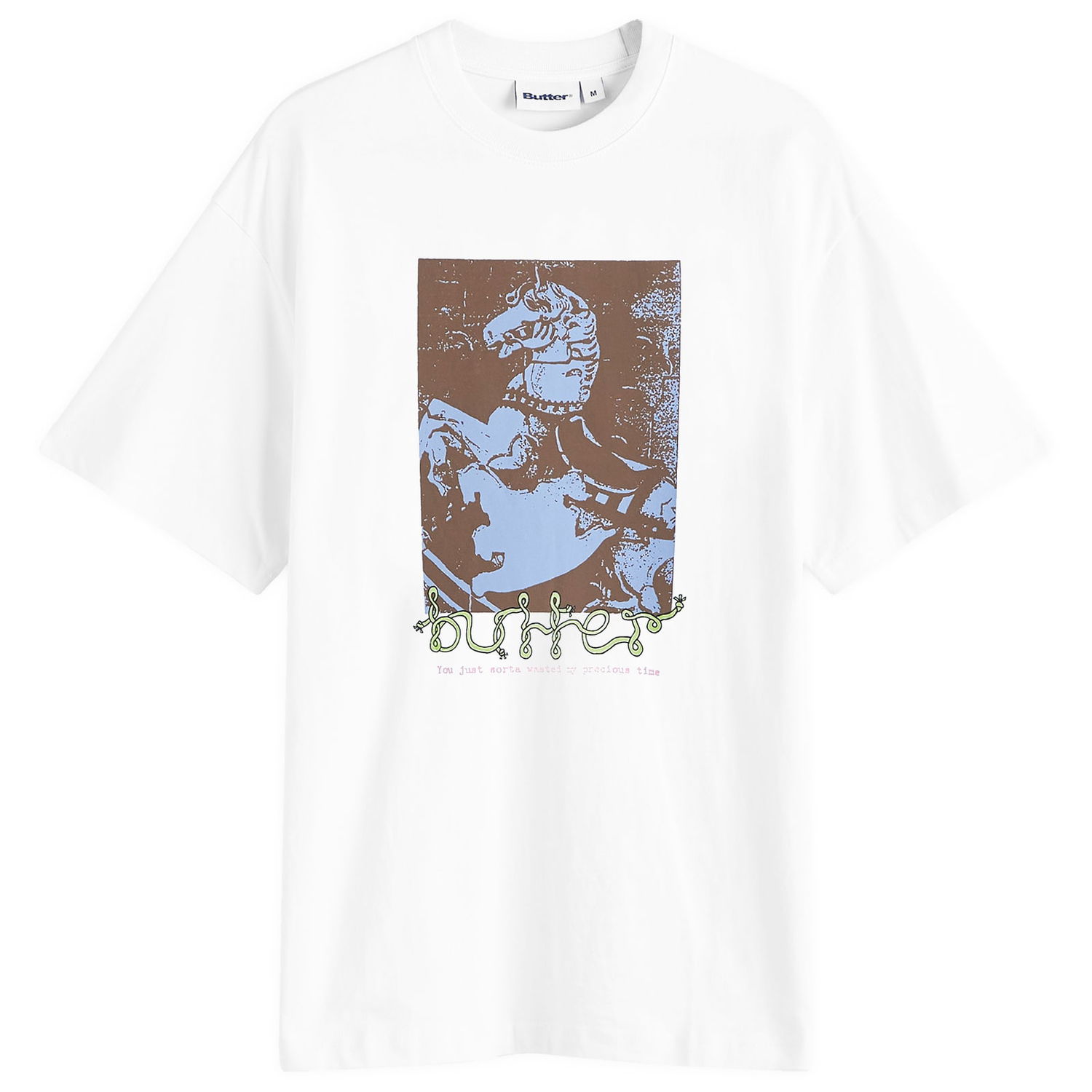 Tričko Butter Goods Carousel T-Shirt Large Biela | BG243102-WHT, 0