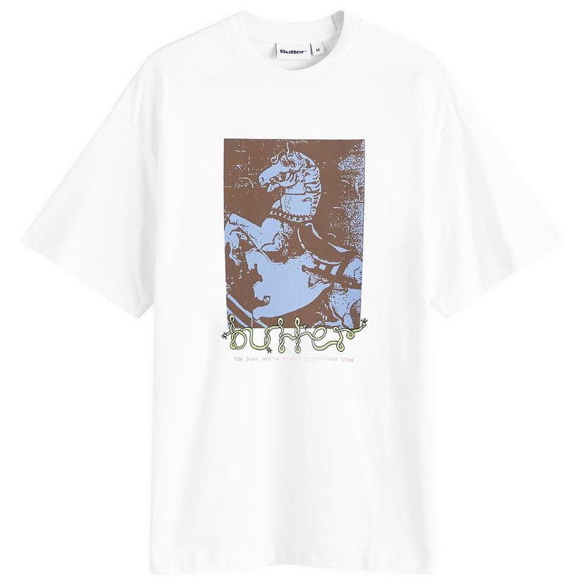 Tričko Butter Goods Carousel T-Shirt Large Biela | BG243102-WHT