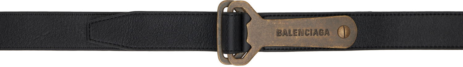 Opasok Balenciaga Balenciaga Bottle Opener D-Ring Belt Čierna | 7416132ABGZ, 0