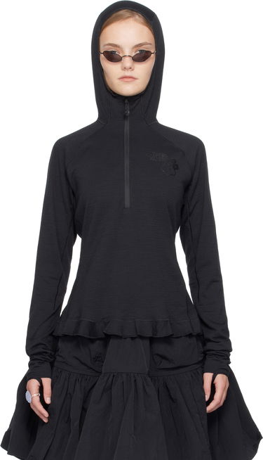 Mikina Cecilie Bahnsen Cecilie Bahnsen The North Face Edition Dotknit Wool Baselayer Hoodie Čierna | NF0A8FAHJK3, 0
