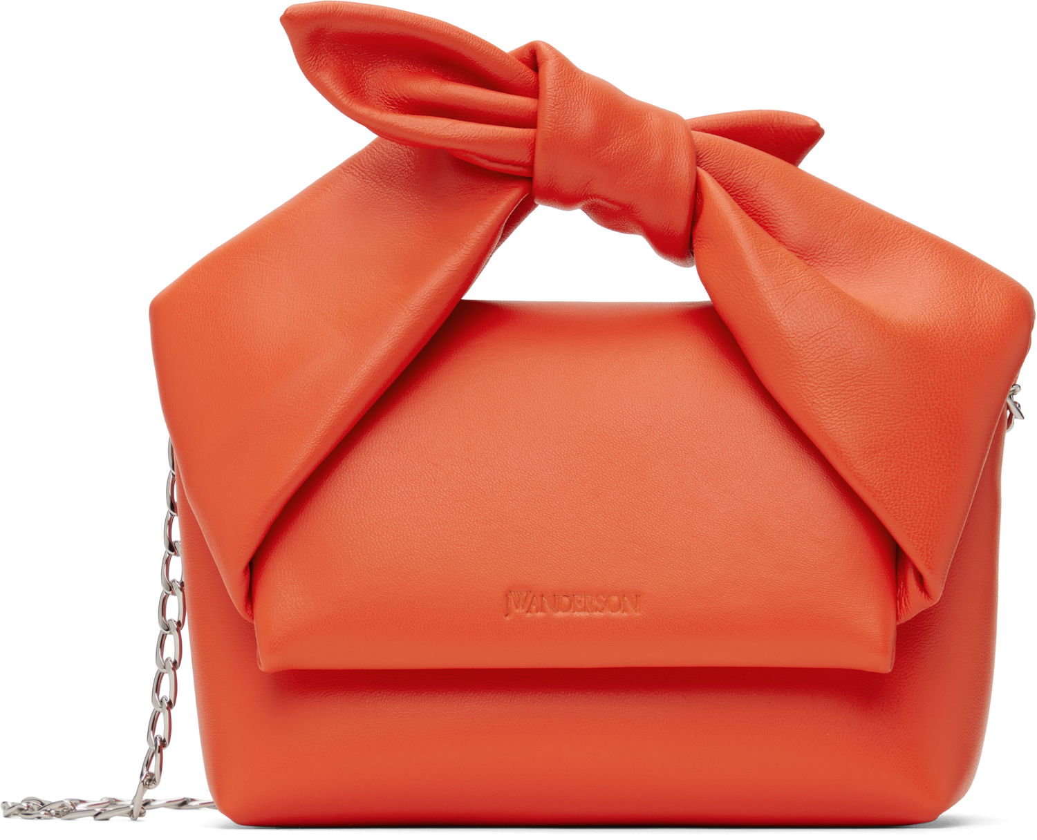 Taška cez rameno JW Anderson JW Anderson Small Bow Twister Top Handle Bag Oranžová | HB0699-LA0355, 0