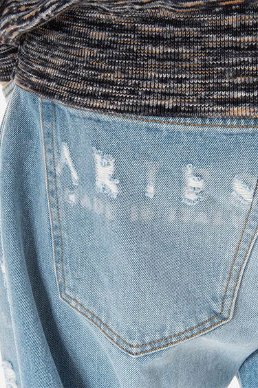 Džínsy Aries Aries Destroyed Batten Jeans Modrá | AR31300, 7