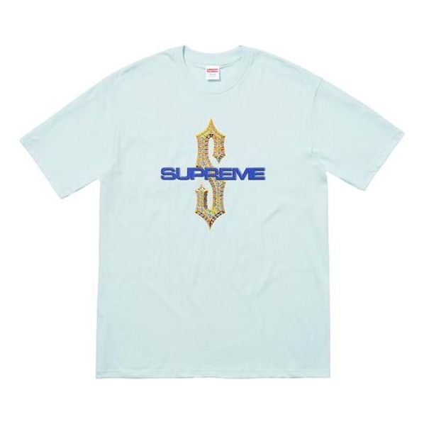 Tričko Supreme Supreme SS18 Diamonds T-Shirt with Graphic Print Modrá | SUP-SS18-0113