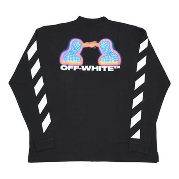 Tričko Off-White Long Sleeve Thermal Graphic Print T-Shirt Čierna | OMAB032E191850061088, 0