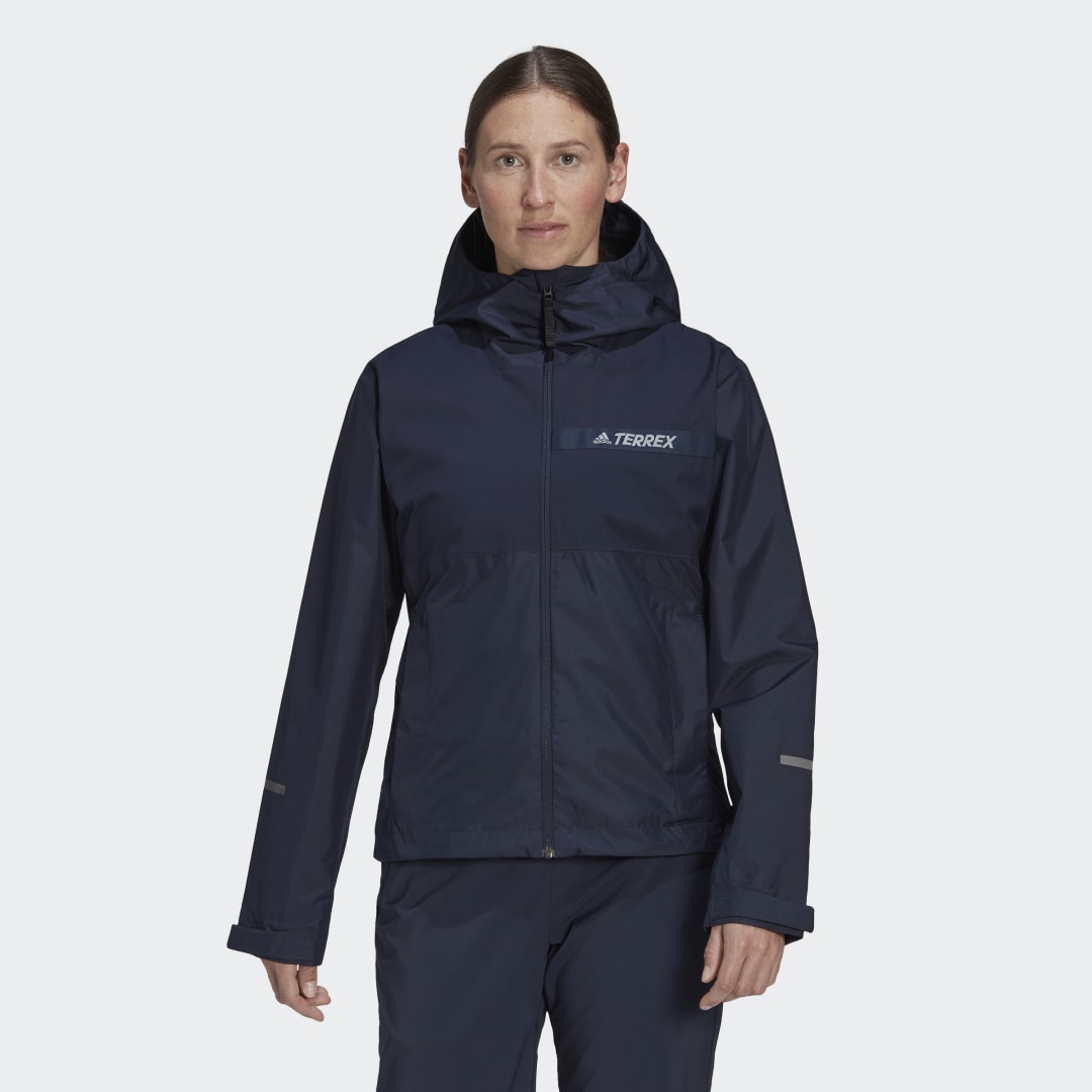 Vetrovka adidas Performance Terrex Multi RAIN.RDY 2-Layer Rain Jacket Navy | HF0826, 1