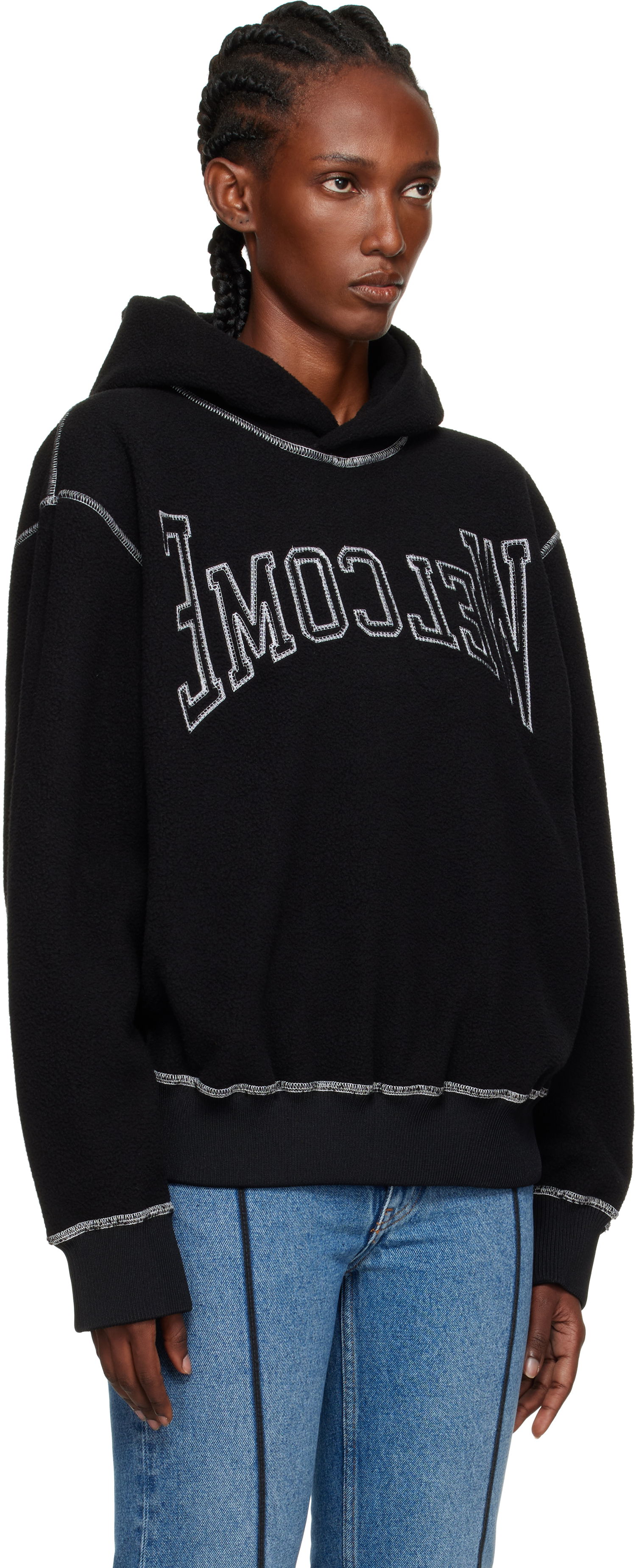 Mikina Maison Margiela MM6 Maison Margiela 'Welcome' Fleece Hoodie Čierna | S52GU0243 M20126, 1