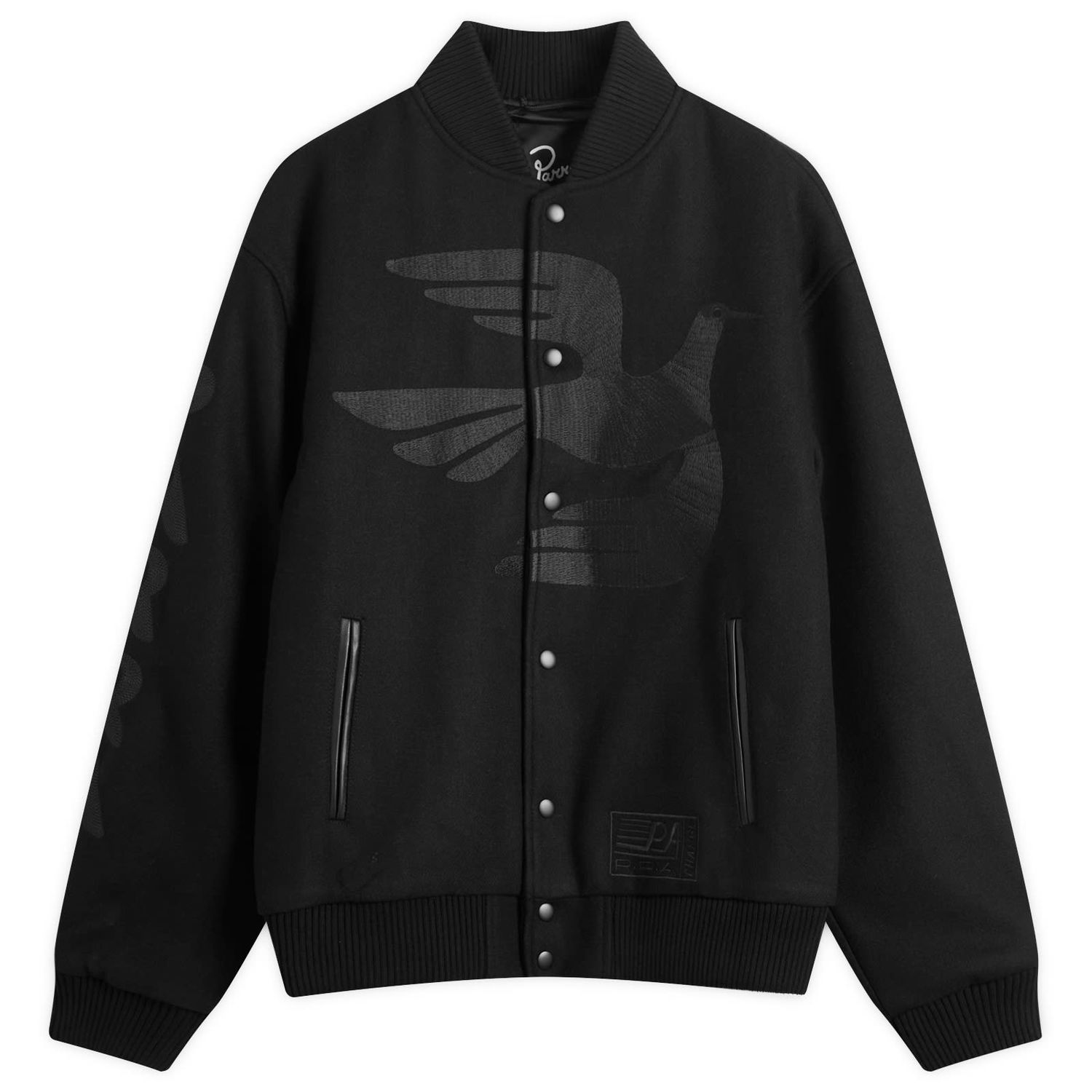 Bunda By Parra Not Movie Quality Varsity Jacket Čierna | 54365-BLK, 0