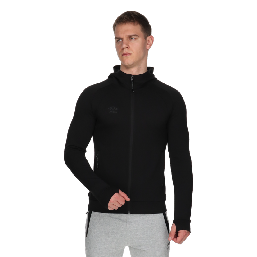 Mikina Umbro Hooded Full-Zip Performance Jacket with Thumbholes Čierna | UMA251M609-01