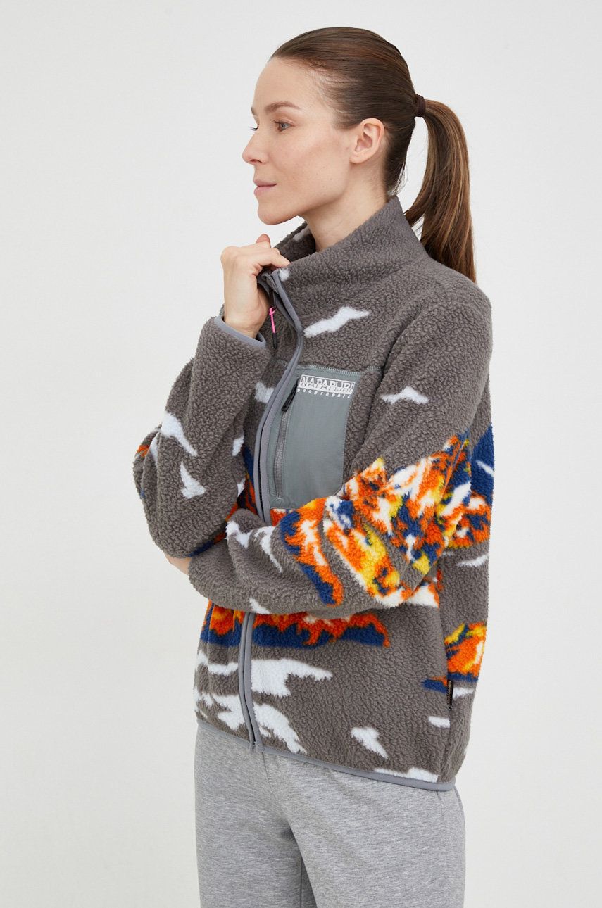 Mikina Napapijri T-Igloo Full Zip Fleece Šedá | NP0A4GRPFBP1, 0