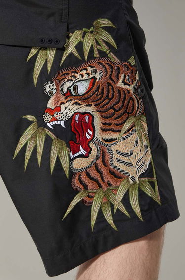 Šortky Maharishi Maharishi Maha Tiger Loose Snoshorts Čierna | 5099.BLACK, 4
