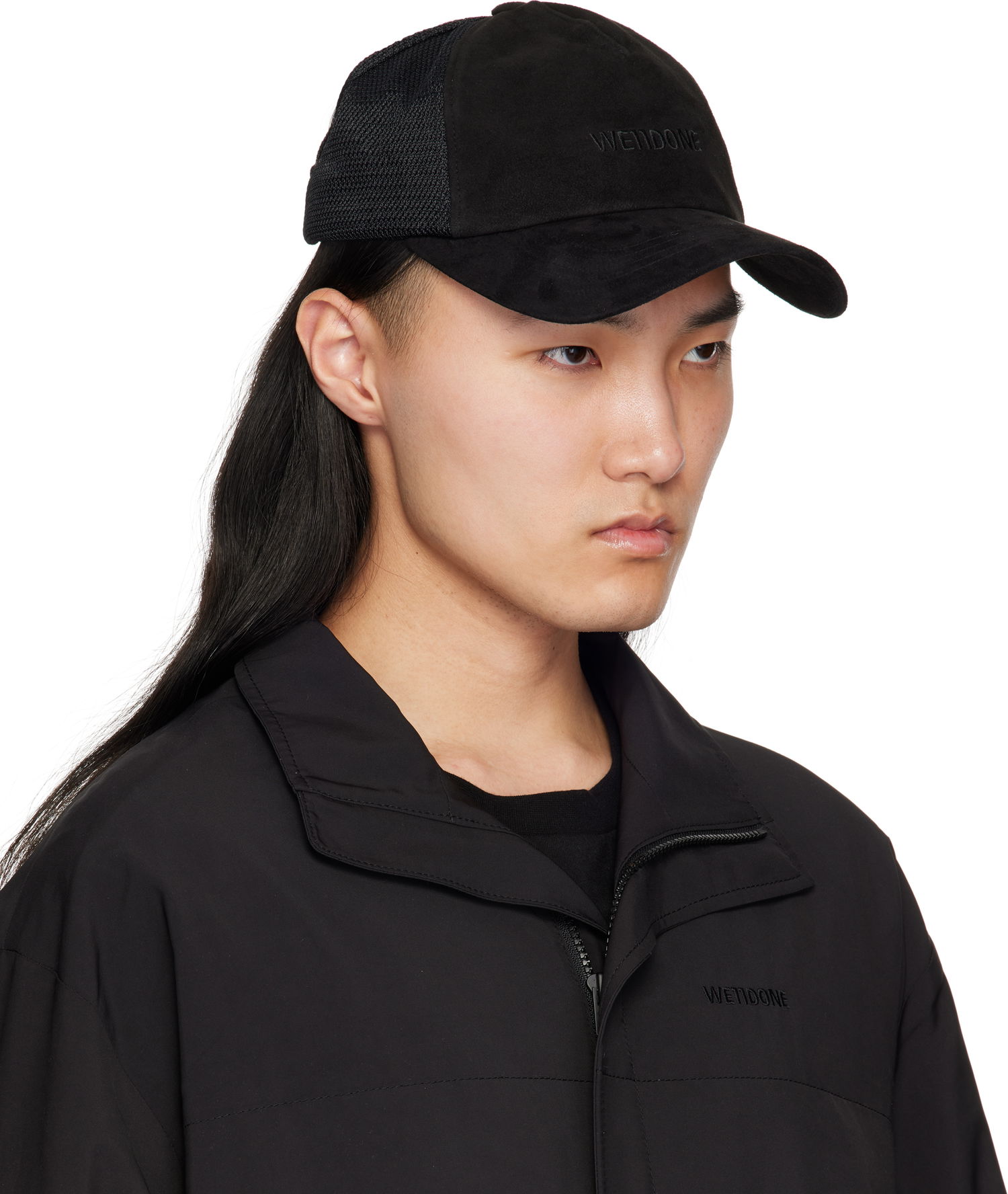 Šiltovka We11done We11done Suede Logo Cap Čierna | WD-AH0-25-429-U-BK, 1