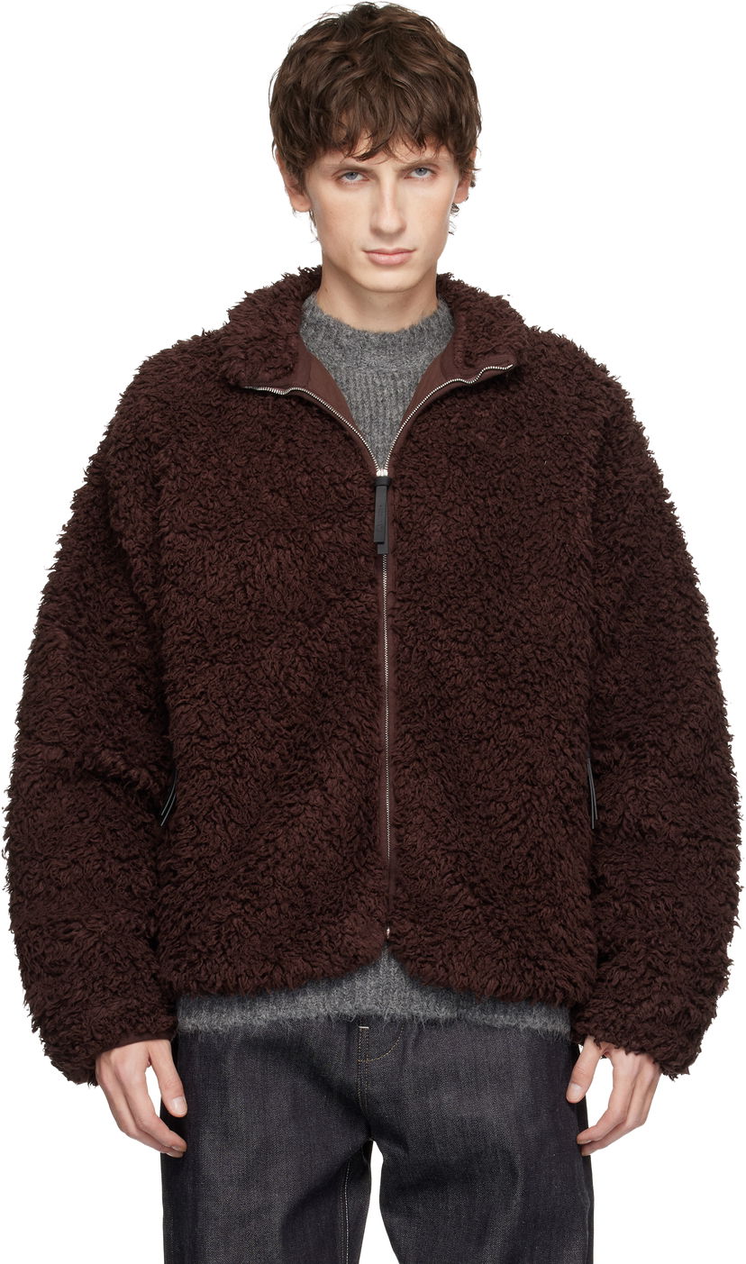 Bunda Jil Sander Jil Sander Fleece Zip Up Jacket Hnedá | J47BN0187_J20088