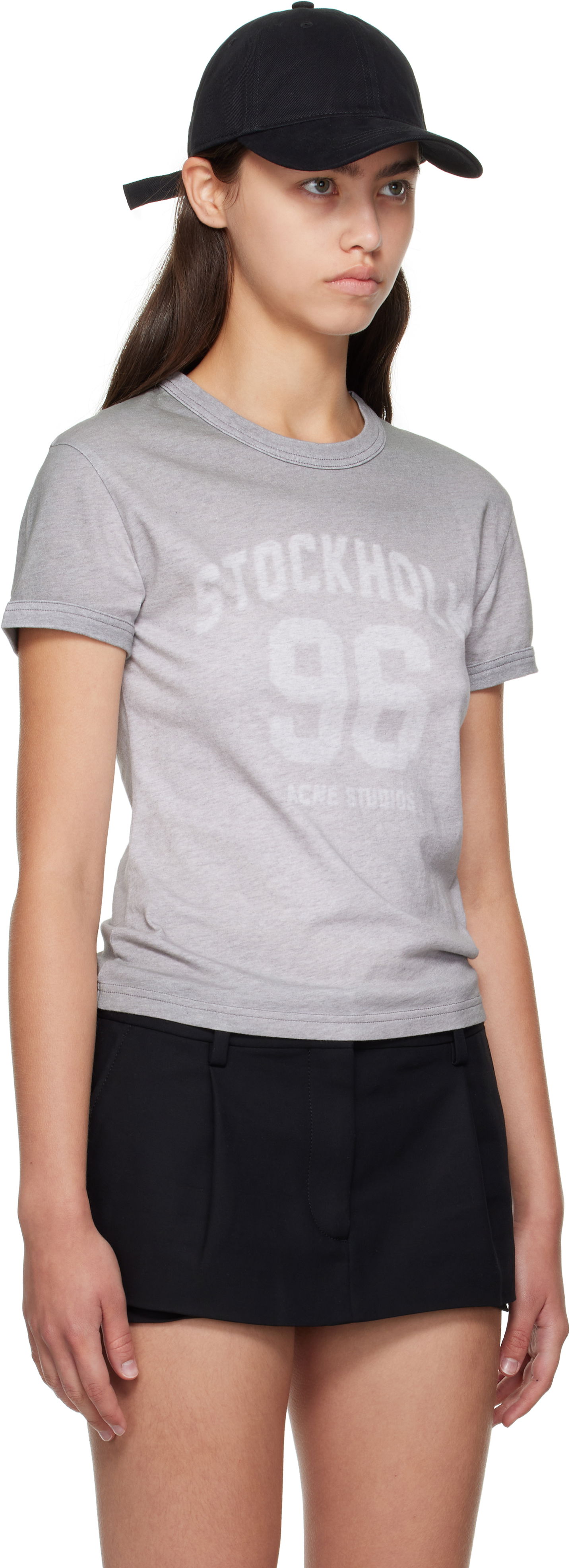 Tričko Acne Studios Acne Studios Vintage Logo T-Shirt Šedá | AL0473-, 1