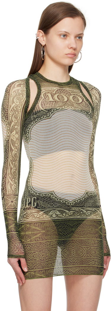 Šaty Jean Paul Gaultier Jean Paul Gaultier 'The Cartouche' Mesh Tunic Zelené | 24/25-F-TO126-T515-400300156, 1