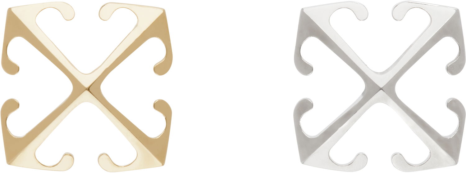 Spona Off-White Off-White Bicolor Mini Arrow Earrings Žltá | OWOD29MS25MET0017672, 0