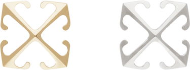 Spona Off-White Off-White Bicolor Mini Arrow Earrings Žltá | OWOD29MS25MET0017672, 0