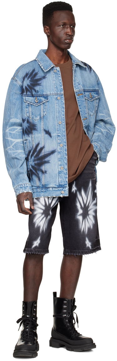 Bunda We11done We11done Tie-Dye Denim Jacket Modrá | WD-DJ1-22-356-U-BL, 3