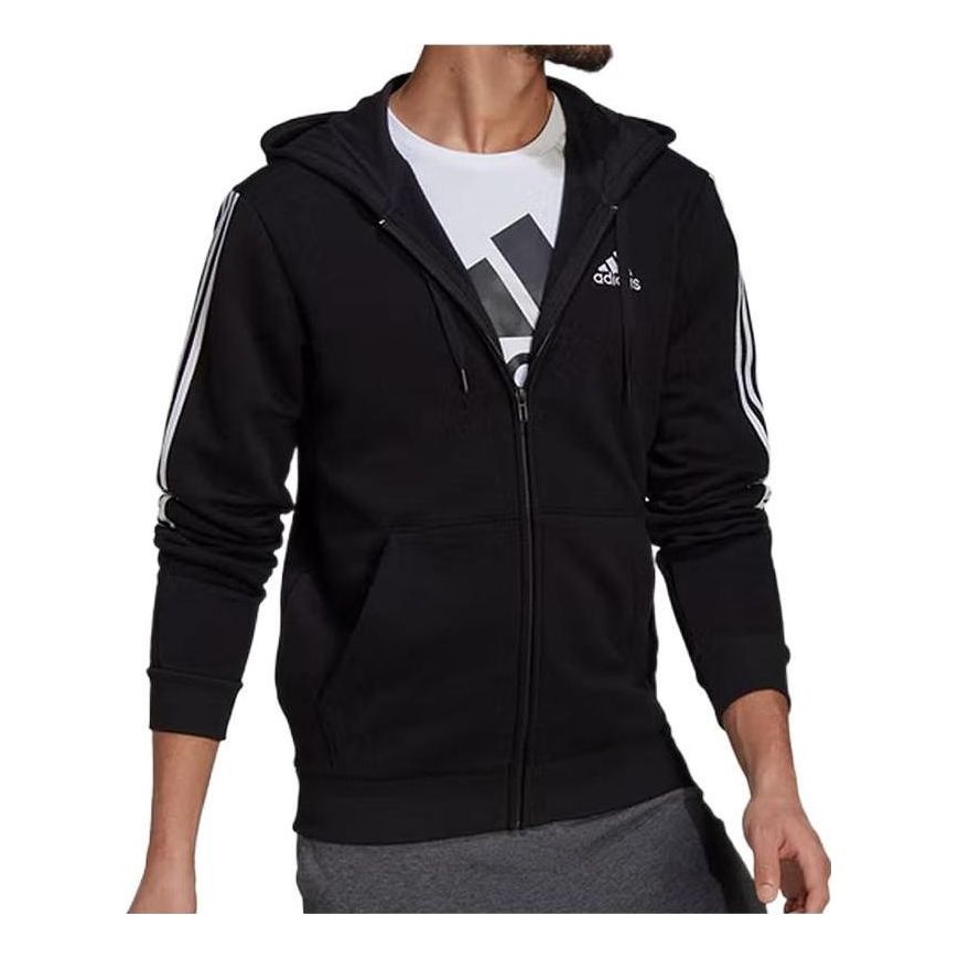 Mikina adidas Originals Essentials Fleece 3-Stripes Track Jacket Čierna | GK9585, 0