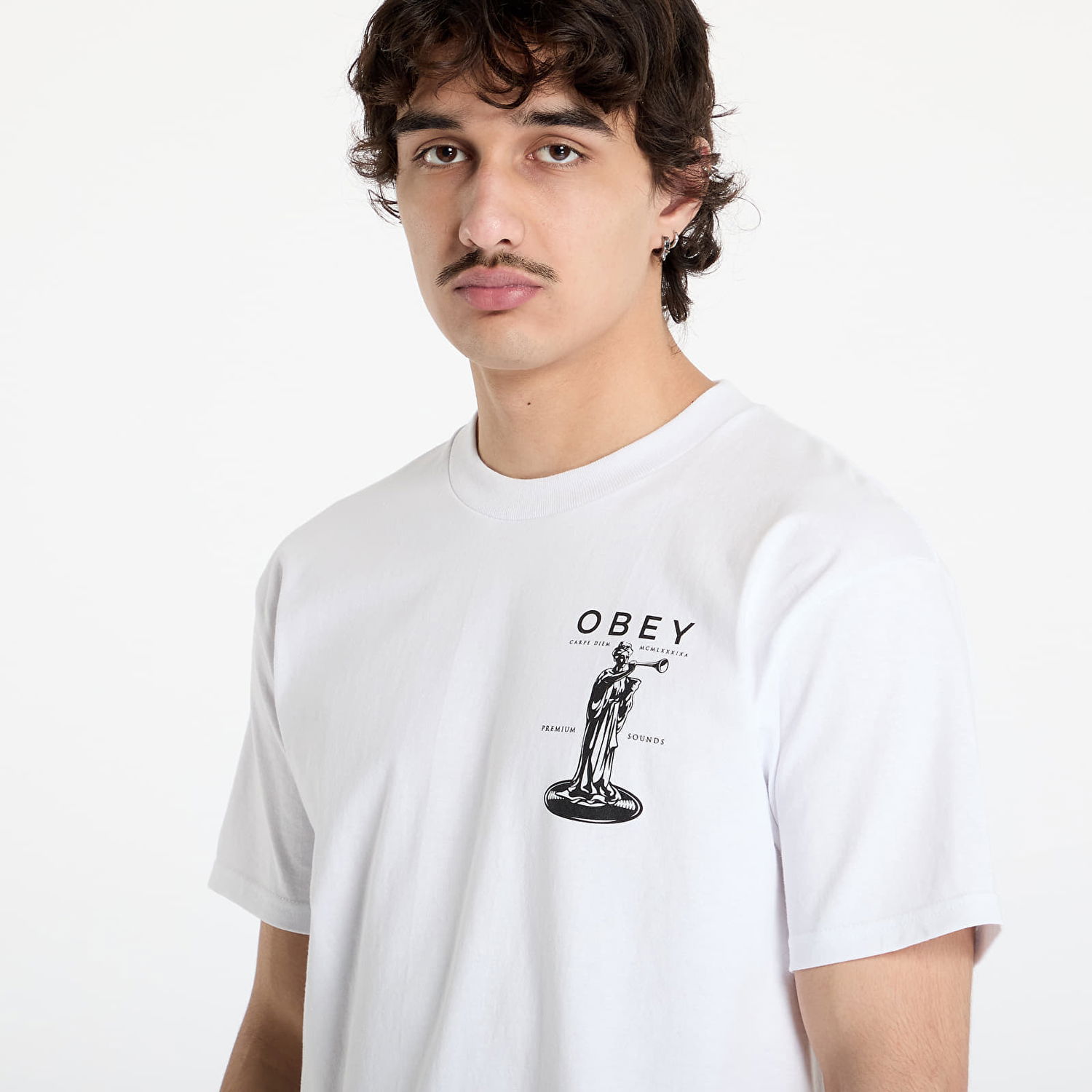 Tričko OBEY Obey Premium Sounds T-Shirt Biela | 165264094-WHT, 1