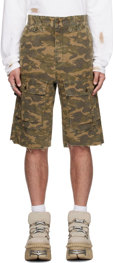Šortky We11done We11done Camo Vintage Shorts Zelené | WD-PT0-25-230-M-MX, 0